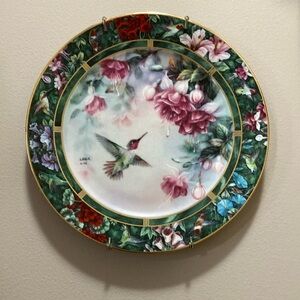 COLLECTOR PLATE ‘Thé Anna’s Hummingbird’ w’ Hanger